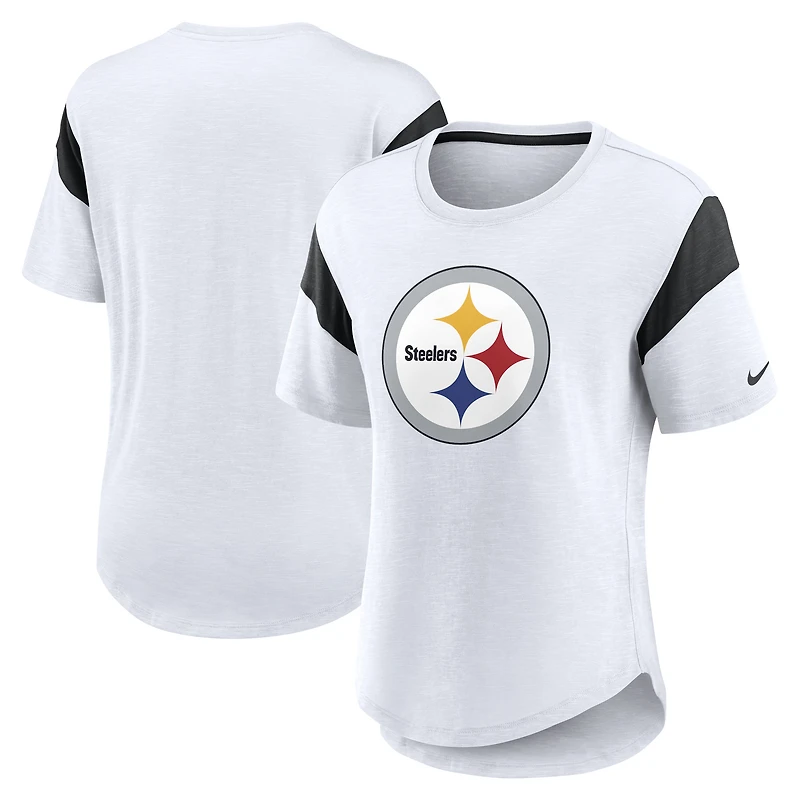 Women's Nike White Pittsburgh Steelers Fashion T-Shirt