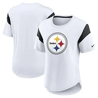 Women's Nike White Pittsburgh Steelers Fashion T-Shirt