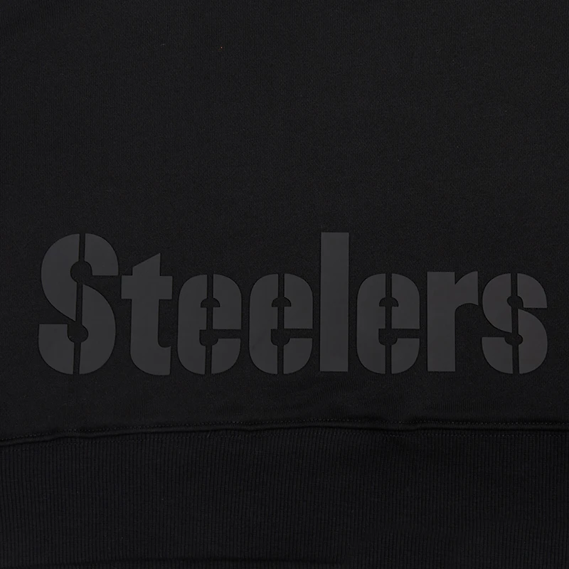 Sweat à capuche court bijoux noir Pro Standard Pittsburgh Steelers pour femme