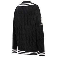 Pull à col en V Pro Standard pour femmes, noir, Pittsburgh Steelers Prep