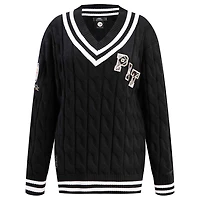 Pull à col en V Pro Standard pour femmes, noir, Pittsburgh Steelers Prep