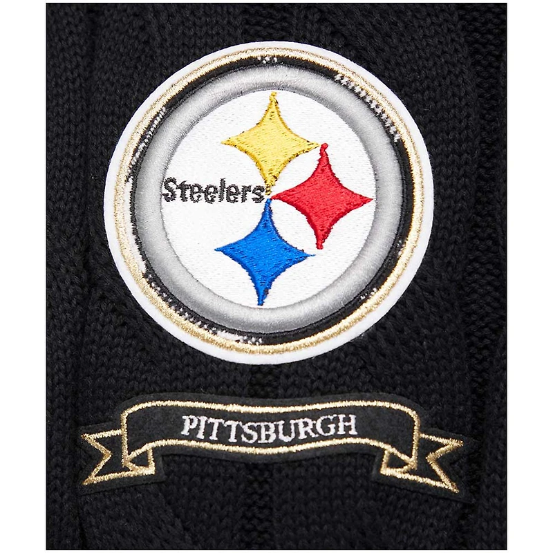 Pull à col en V Pro Standard pour femmes, noir, Pittsburgh Steelers Prep