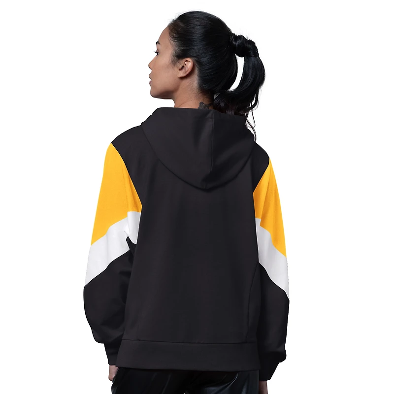 Sweat à capuche Starter noir Pittsburgh Steelers pour femme