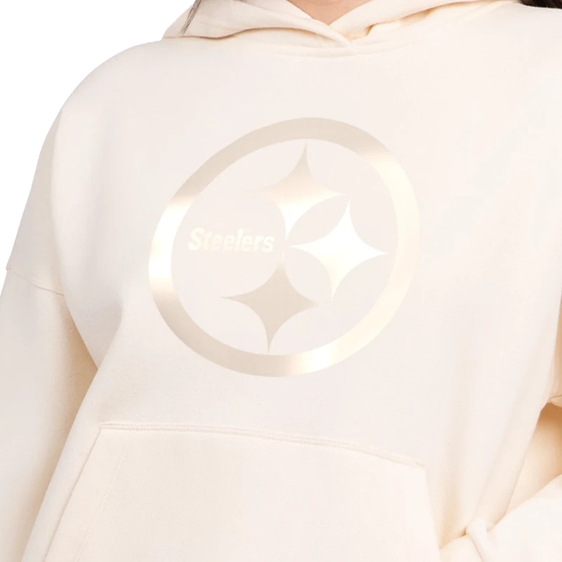 Sweat à capuche de voyage décontracté Starter Cream Pittsburgh Steelers Pastels pour femme