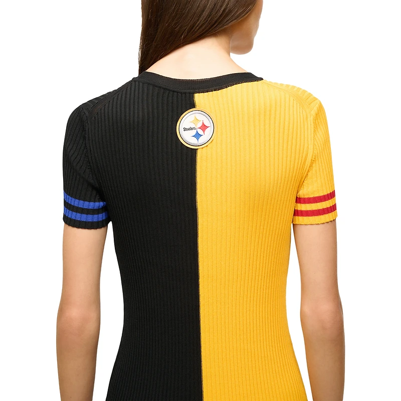 Women's STAUD Gold/Black Pittsburgh Steelers Colleen Dress