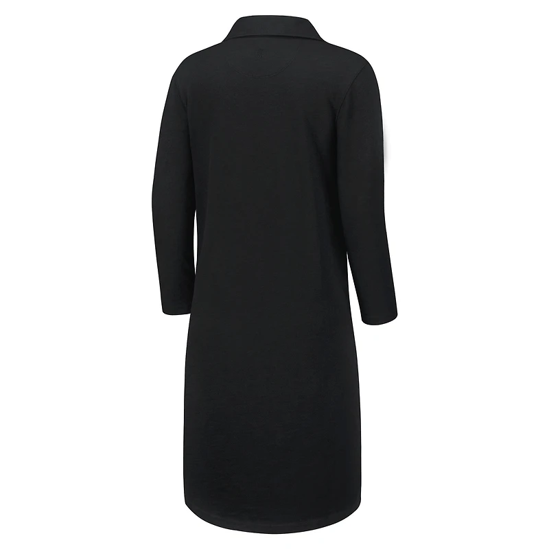 Women's Tommy Bahama Black Pittsburgh Steelers Ashby Isles Three-Quarter Length Sleeve Pullover
 Jersey Dress