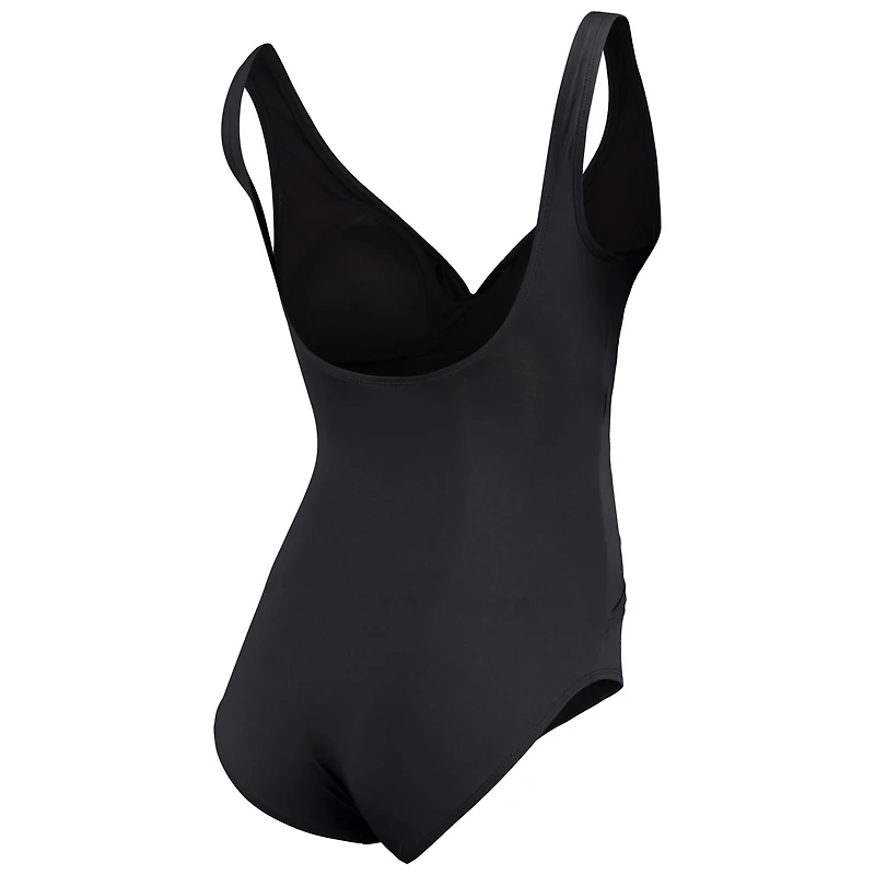 Women's Tommy Bahama Black Pittsburgh Steelers Pearl Clara Wrap One-Piece Swimsuit