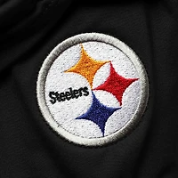 Women's Tommy Bahama Black Pittsburgh Steelers Pearl Clara Wrap One-Piece Swimsuit
