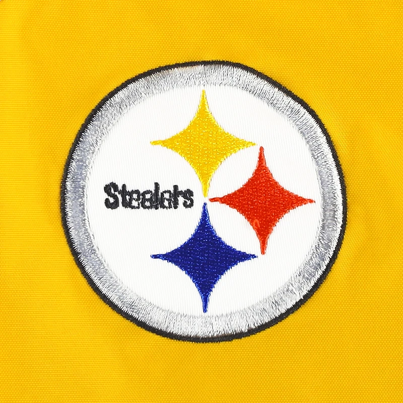 Women's Tommy Hilfiger White/Gold Pittsburgh Steelers Staci Half-Zip Hoodie Windbreaker Jacket