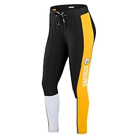 Women's WEAR by Erin Andrews Black/Yellow Pittsburgh Steelers Color-Block Leggings