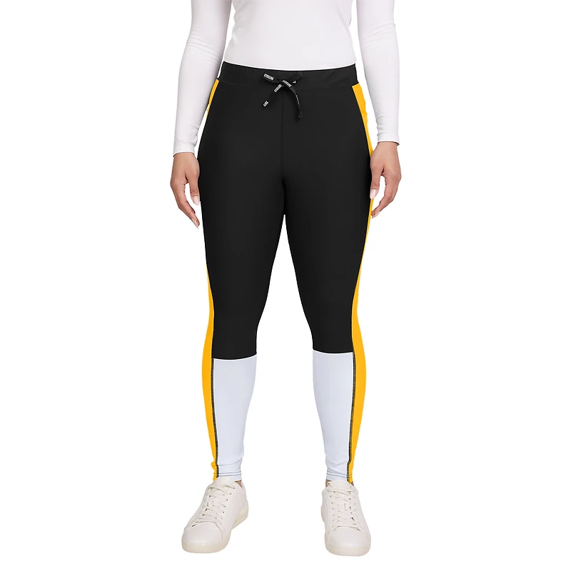 Leggings color-block noirs/jaunes des Pittsburgh Steelers pour femmes WEAR by Erin Andrews