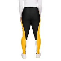 Women's WEAR by Erin Andrews Black/Yellow Pittsburgh Steelers Color-Block Leggings
