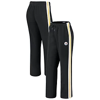 Women's WEAR by Erin Andrews Black Pittsburgh Steelers Color-Block Straight Leg Pants