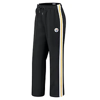 Pantalon droit color-block noir des Pittsburgh Steelers pour femme WEAR by Erin Andrews