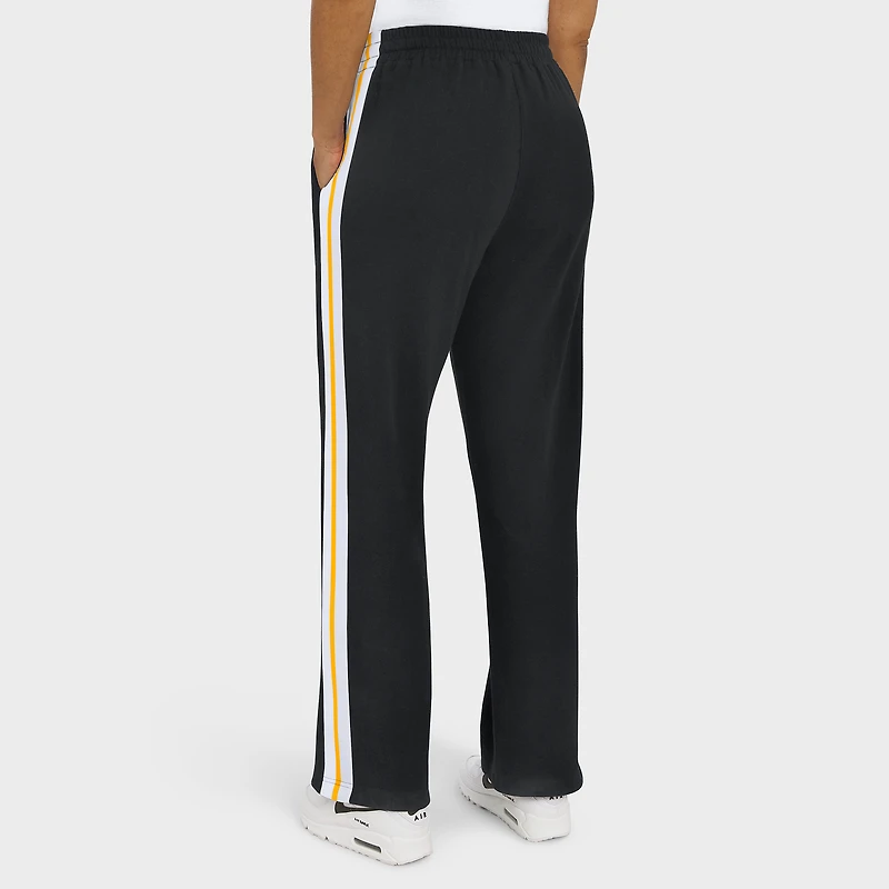 Women's WEAR by Erin Andrews Black Pittsburgh Steelers Color-Block Straight Leg Pants