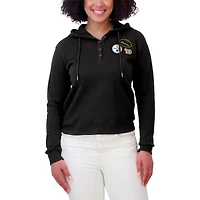 Women's WEAR by Erin Andrews  Black Pittsburgh Steelers Plus Waffle Hoodie Pullover Top