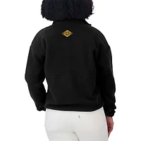 Women's WEAR by Erin Andrews Black Pittsburgh Steelers Polar Fleece Half-Zip Jacket