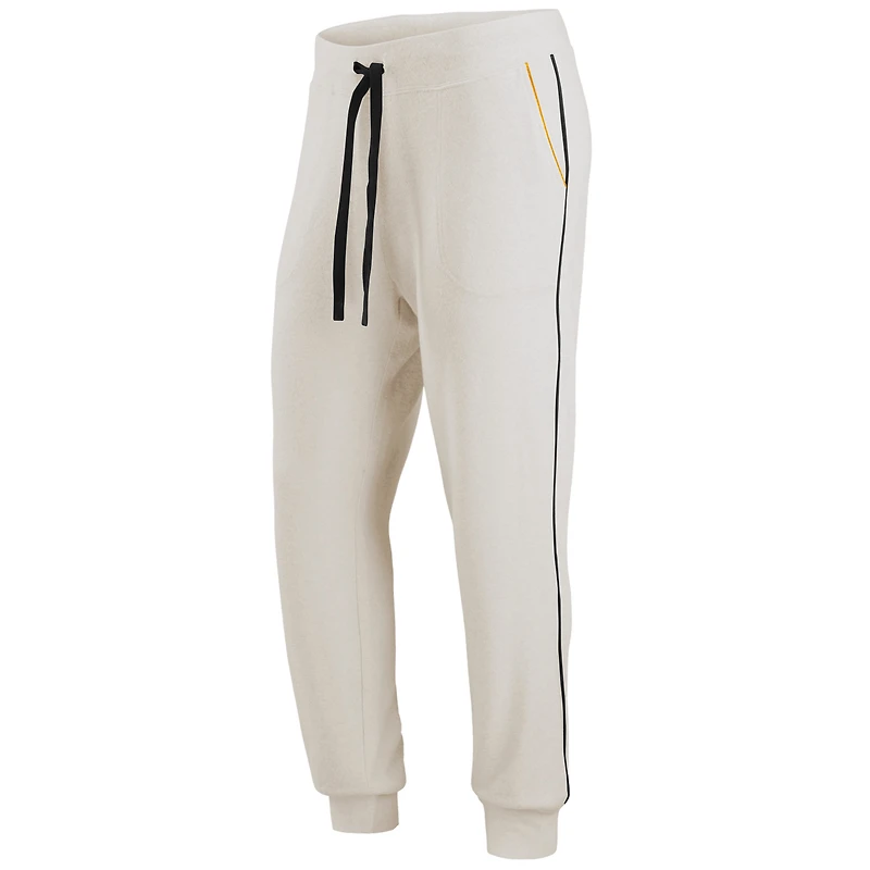 WEAR par Erin Andrews crème Pittsburgh Steelers Tri-Blend Raglan Pullover Sweatshirt & Pants - Lounge Set