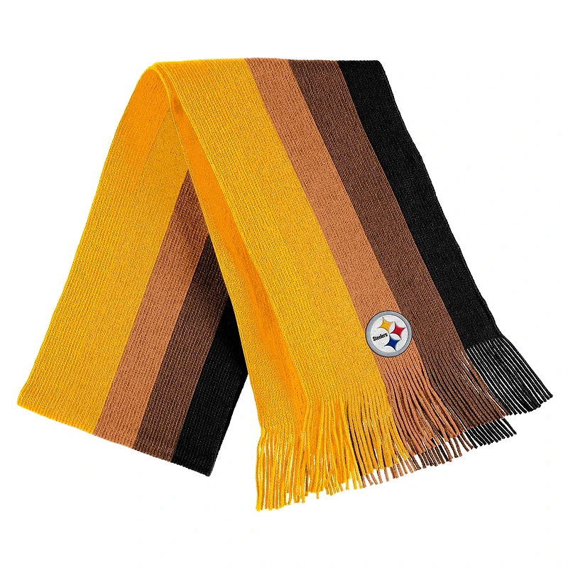Women's WEAR by Erin Andrews Gold Pittsburgh Steelers Ombre Pom Knit Hat and Scarf Set