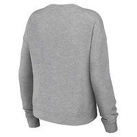 Women's WEAR by Erin Andrews  Heather Gray Pittsburgh Steelers Plus Knitted Tri-Blend Long Sleeve T-Shirt & Pants Lounge Set