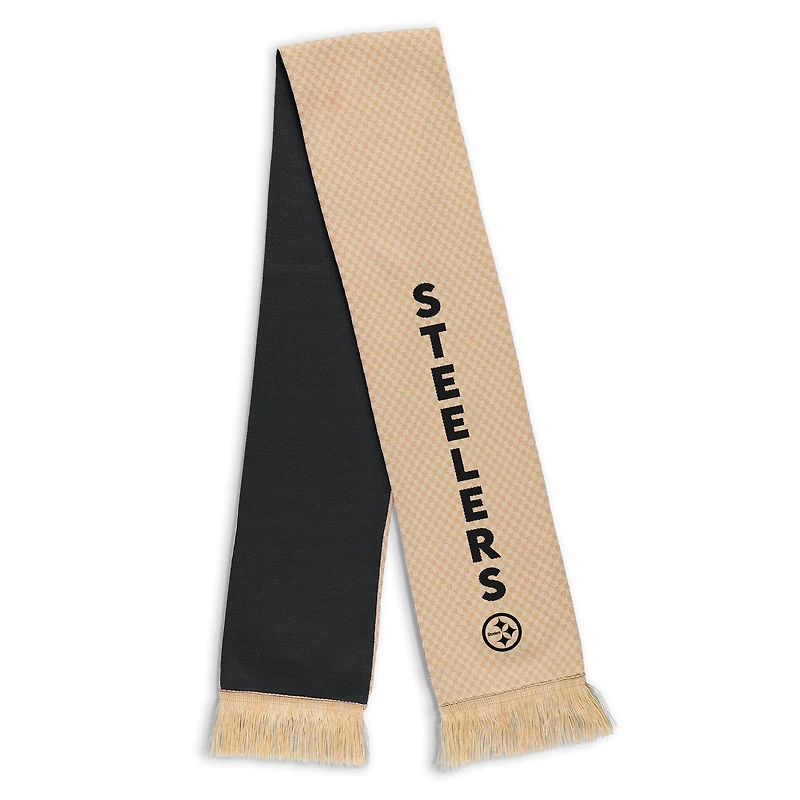 Women's WEAR by Erin Andrews Pittsburgh Steelers Tonal Microcheck Scarf & Glove Set