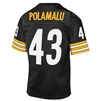 Maillot rétro noir des Steelers de Pittsburgh 2005 pour jeunes Mitchell & Ness Troy Polamalu