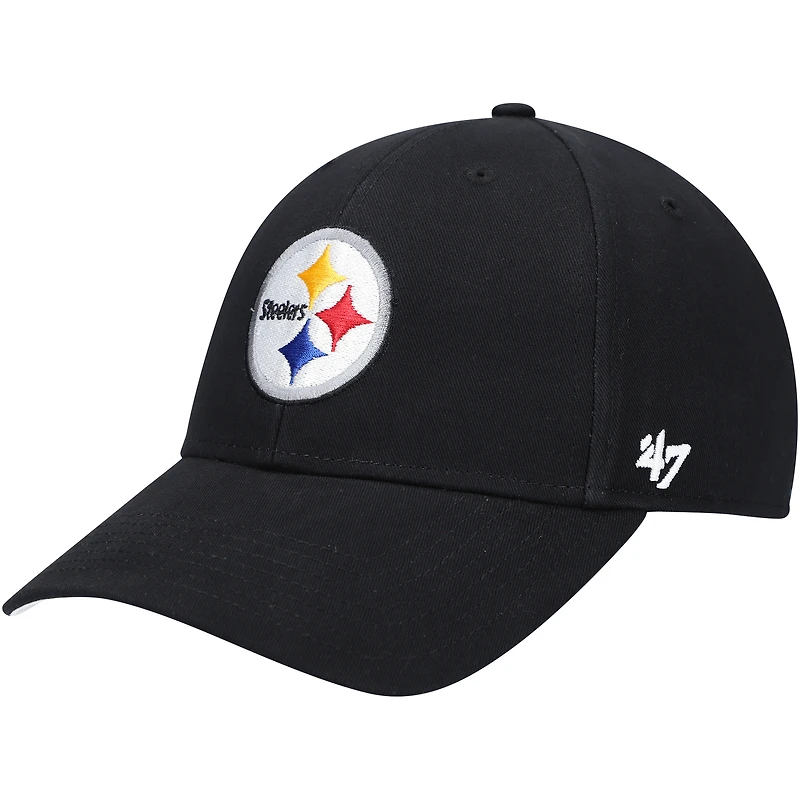 Casquette ajustable MVP Basic Pittsburgh Steelers '47 noire pour jeune