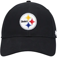 Casquette ajustable Pittsburgh Steelers Basic MVP noire pour jeunes, modèle 47