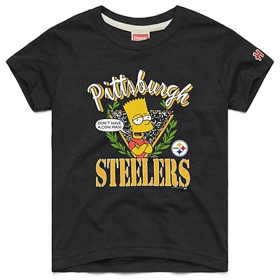 Youth Homage x The Simpsons Black Pittsburgh Steelers Tri-Blend T-Shirt