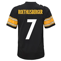 Maillot réplique Mitchell & Ness Ben Roethlisberger noir Pittsburgh Steelers 2004 Legacy pour enfant