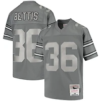 Maillot réplique en métal pour joueur retraité Mitchell & Ness Jerome Bettis Charcoal Pittsburgh Steelers 1996