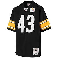 Maillot Mitchell & Ness Troy Polamalu noir Pittsburgh Steelers 2005 Gridiron Classics joueur retraité Legacy Jersey