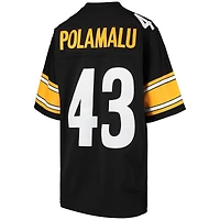 Maillot Mitchell & Ness Troy Polamalu noir Pittsburgh Steelers 2005 Gridiron Classics joueur retraité Legacy Jersey