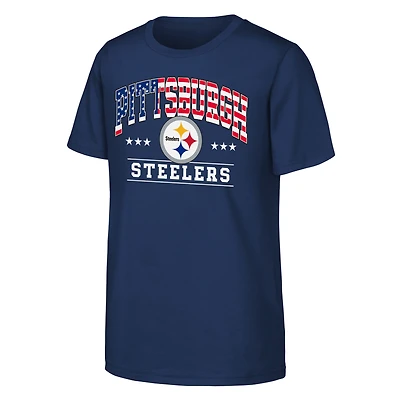 Youth  Navy Pittsburgh Steelers Americana Arch T-Shirt