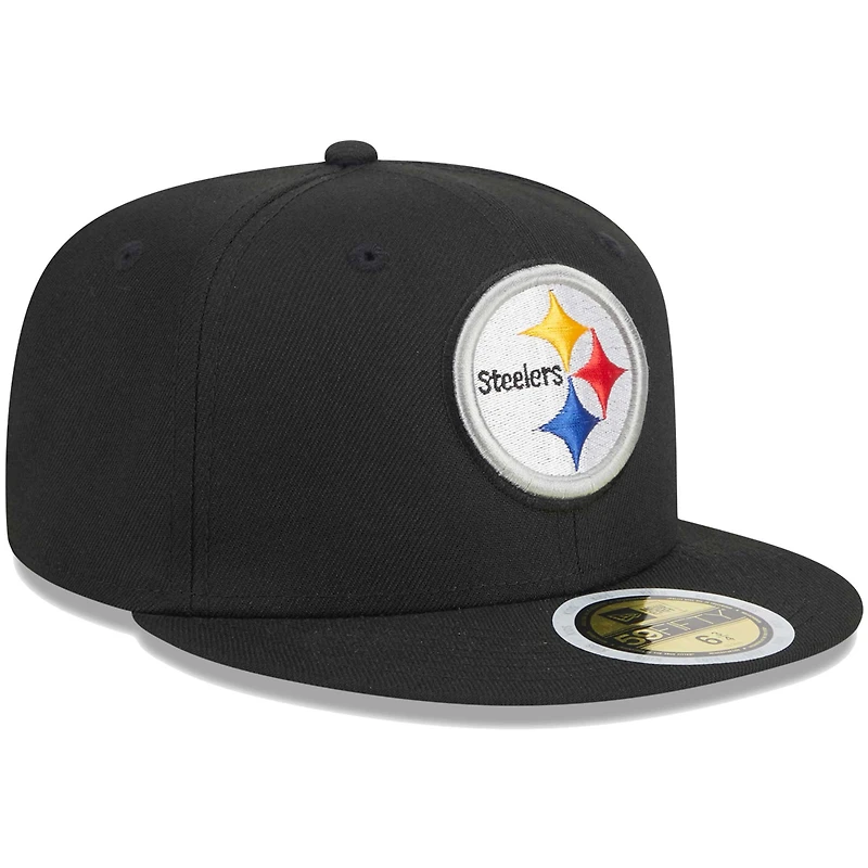 Youth New Era Black Pittsburgh Steelers Main 59FIFTY Fitted Hat
