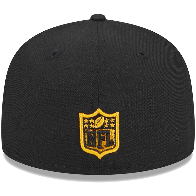 Youth New Era Black Pittsburgh Steelers Main 59FIFTY Fitted Hat