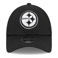 Youth New Era Black Pittsburgh Steelers Main B-Dub 9FORTY Adjustable Hat