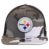Casquette Snapback 9FIFTY Trucker Pittsburgh Steelers New Era camouflage/noir pour jeune