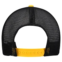 Youth New Era Cream/Black Pittsburgh Steelers Banner 9FIFTY A-Frame Adjustable Trucker Hat