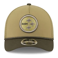 Youth New Era  Green/Dark Green Pittsburgh Steelers 2025 Salute to Service 9FORTY A-Frame Adjustable Hat
