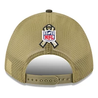 Youth New Era  Green/Dark Green Pittsburgh Steelers 2025 Salute to Service 9FORTY A-Frame Adjustable Hat