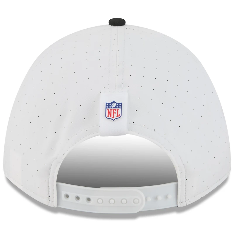 Youth New Era  White/Black Pittsburgh Steelers 2025 NFL Training Camp A-Frame 9FORTY Adjustable Hat