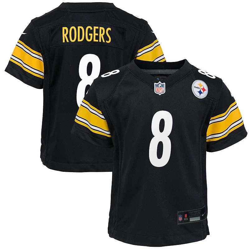 Maillot de match Nike Aaron Rodgers noir pour jeune des Pittsburgh Steelers