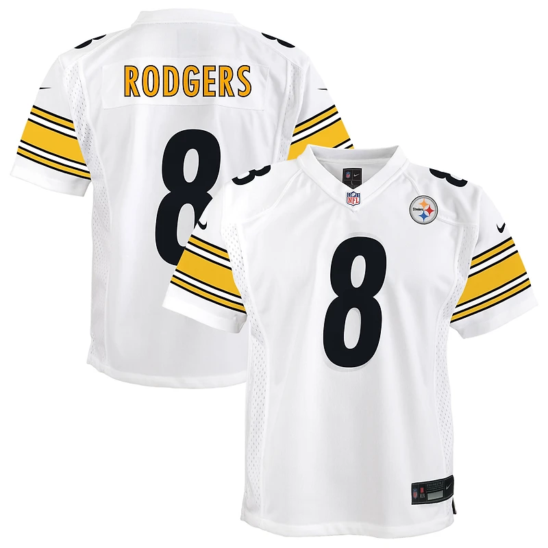 Maillot de match Nike Aaron Rodgers blanc des Pittsburgh Steelers pour jeune