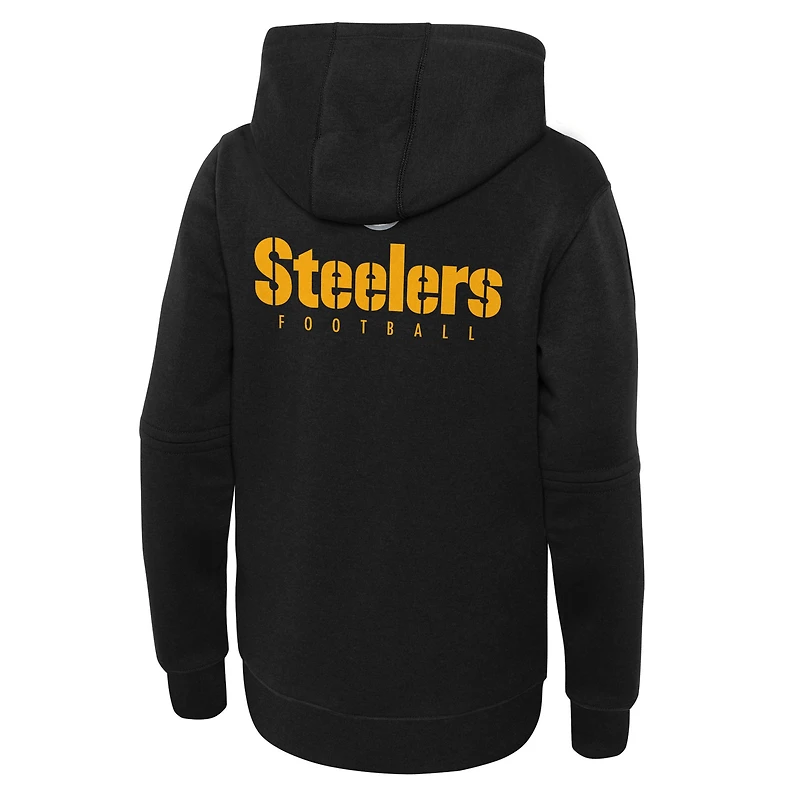 Sweat à capuche Nike Pittsburgh Steelers Club Fleece noir pour jeune