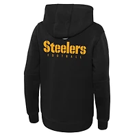 Sweat à capuche Nike Pittsburgh Steelers Club Fleece noir pour jeune