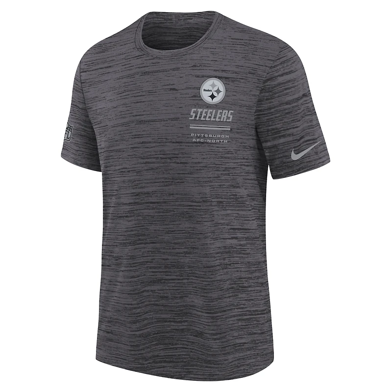 Youth Nike Black Pittsburgh Steelers Sideline Velocity Dri-FIT T-Shirt