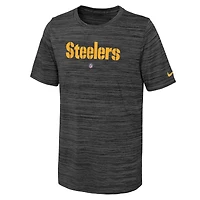 T-shirt Nike Pittsburgh Steelers Team Sideline Velocity Performance noir pour jeune