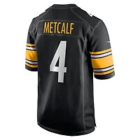 Maillot de match Nike DK Metcalf noir pour jeune des Pittsburgh Steelers