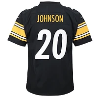 Youth Nike Kaleb Johnson Black Pittsburgh Steelers Team Game Jersey